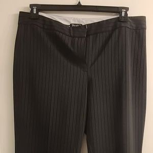 Tahari Pinstripe Pants Black Size 14